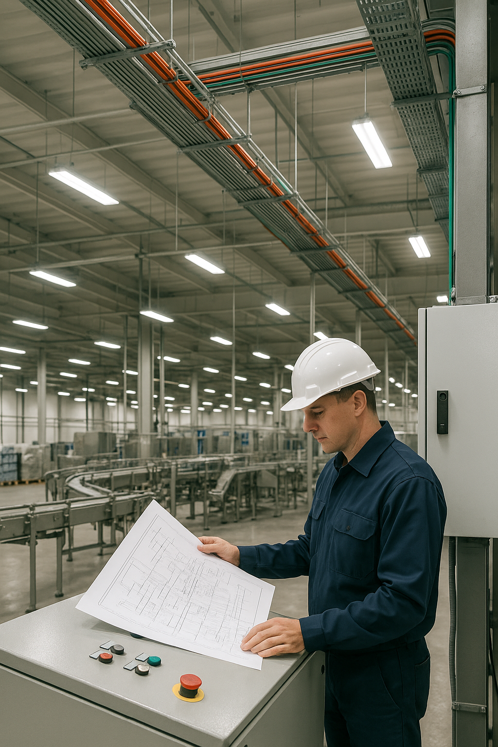 Planos eléctricos en planta empacadora